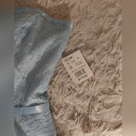 NWT Baby Blue Strapless Tulle Princess Ball Gown Wedding Prom Gala Opera - Picture 10 of 11